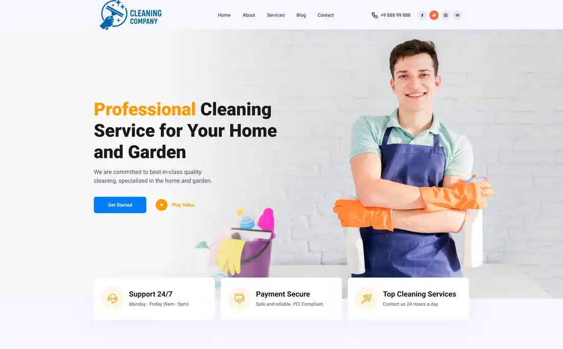 Cleaning Website Design