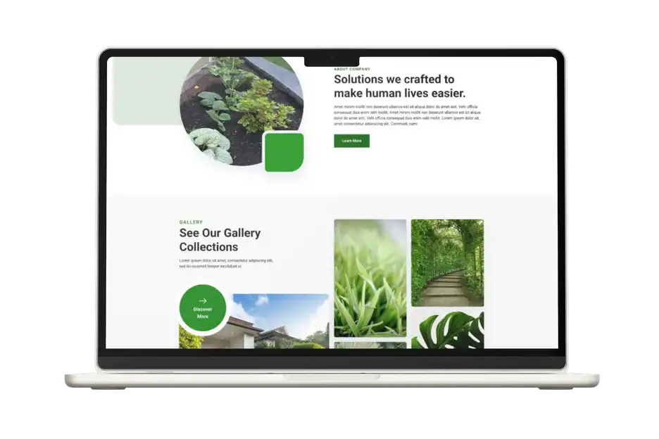 landing page for landscaper