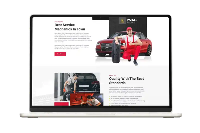 Mechanic Website Design