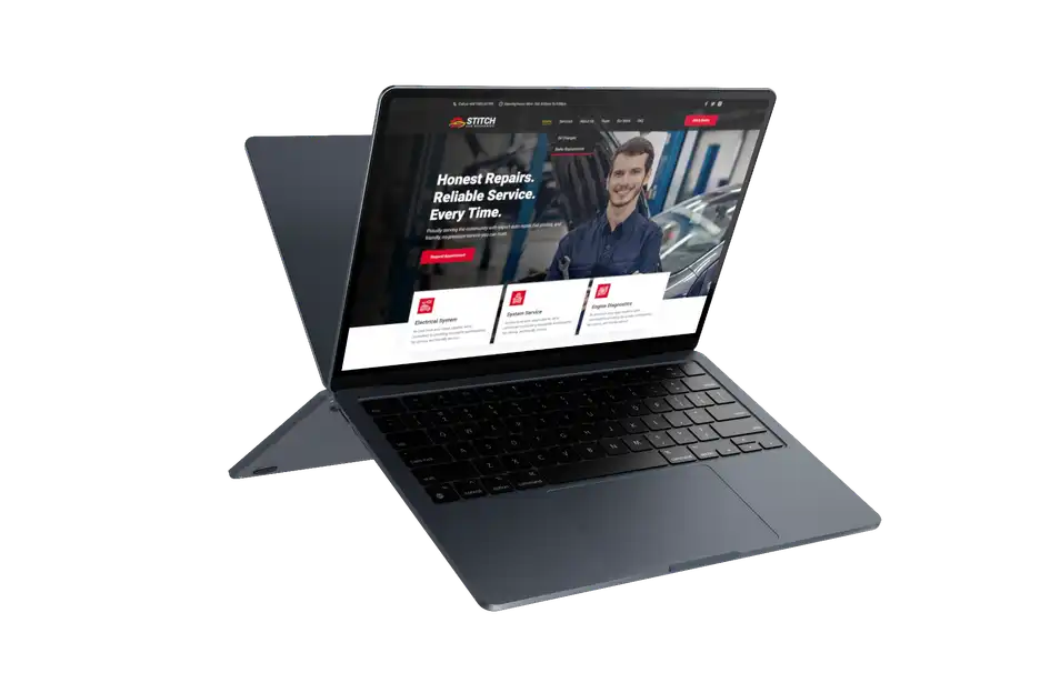 landing page for mechanic business